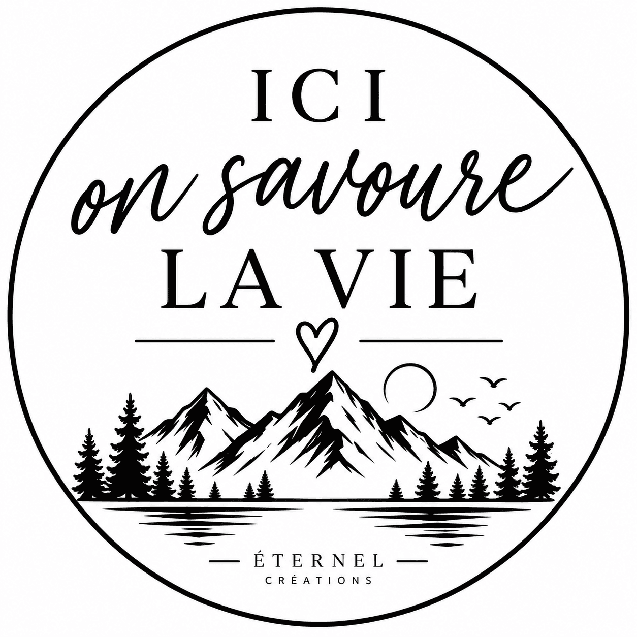 Sous-verre personnalisé « Ici on savoure la vie »