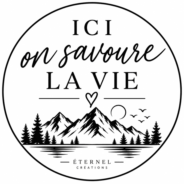 Sous-verre personnalisé « Ici on savoure la vie »