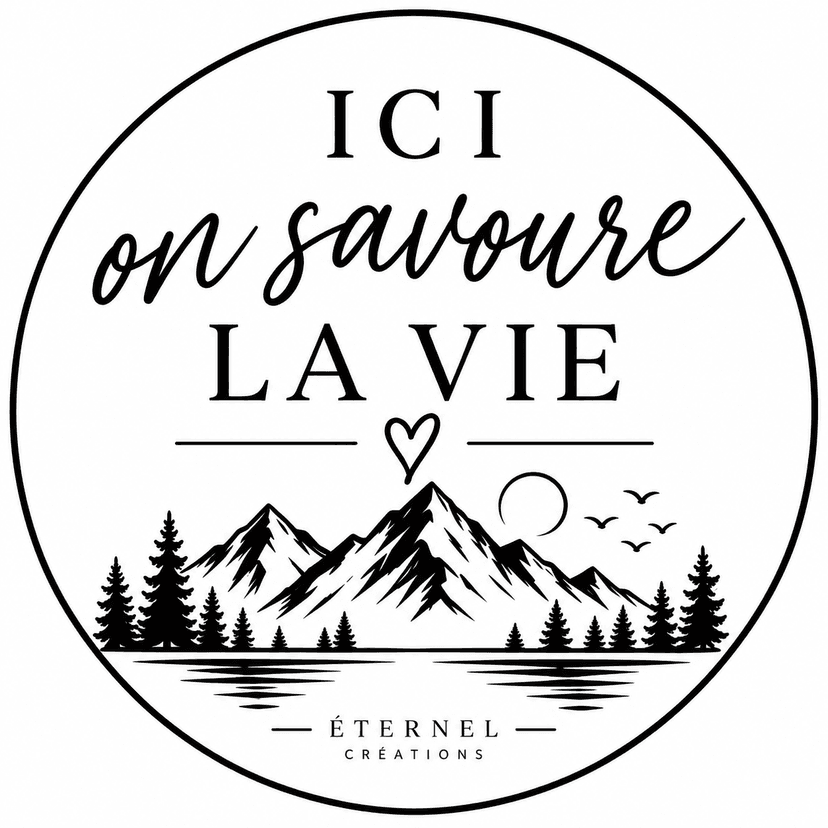 Sous-verre personnalisé « Ici on savoure la vie »